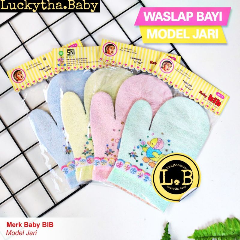 baby bib_waslap mandi  bayi model jari bib berkualitas SNI/ waslap bib jari