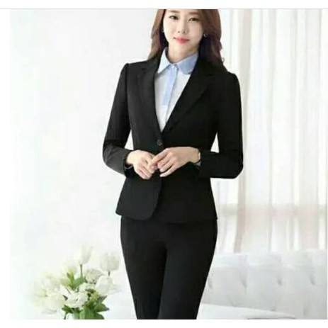 TERLARIS SETELAN BLAZER WANITA OUTERWEAR PANJANG JENICE JUMBO MURAH MODERN BAHAN GADARBIN LONGCOAT