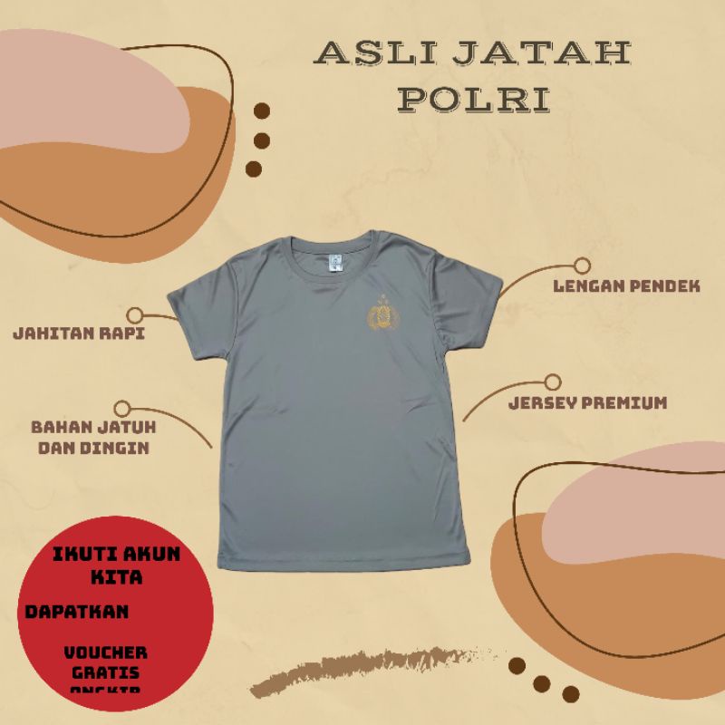 Kaos coklat polisi / dalaman pdl polri jatah terbaru