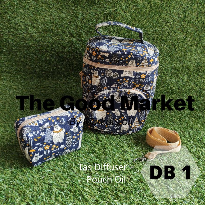 Diffuser Bag YL + Tempat Oil Isi 8 Botol - Tas Young Living - Tas Diffuser