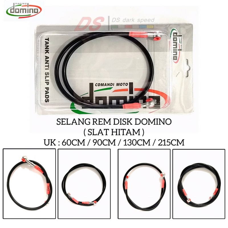 SELANG REM 215cm/130cm/90cm/60cm domino BLACK SELANG REM DEPAN BELAKANG ALL MOTOR BLACK SERIES DOMINO