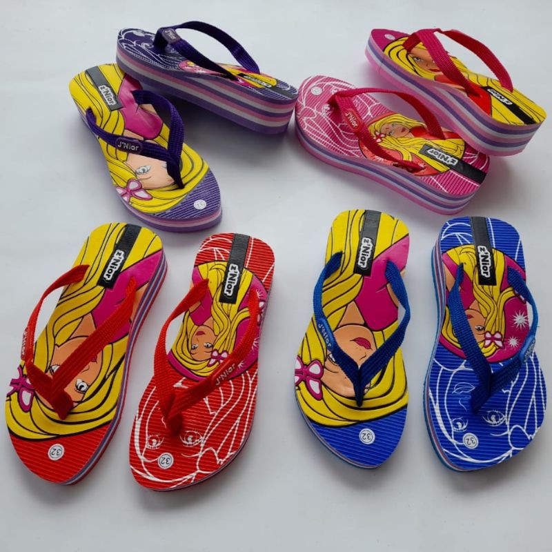 Sandal Anak Wedges Lapis Karakter Putri Berbi