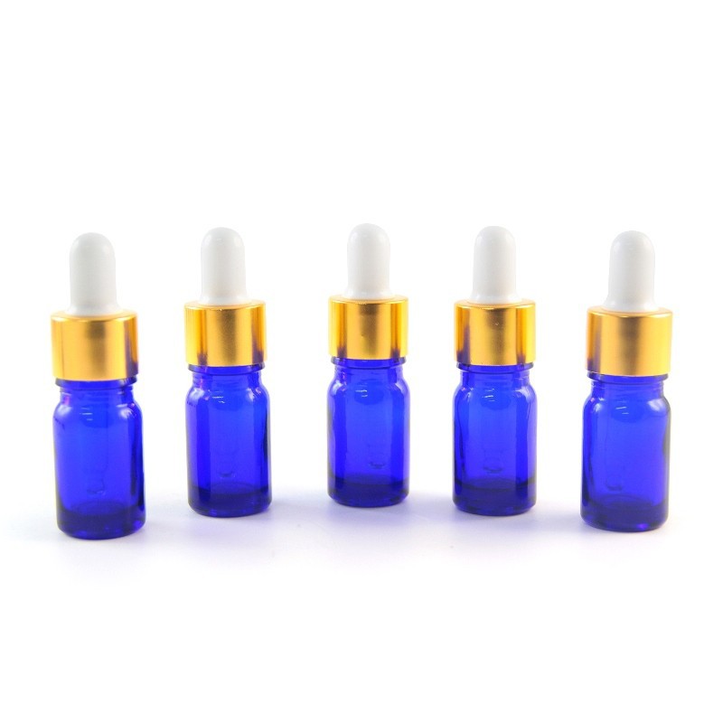 Botol Pipet Mini Warna Biru 5 ML / Botol Serum / Botol Vitamin / Botol Propolis / Botol Murah