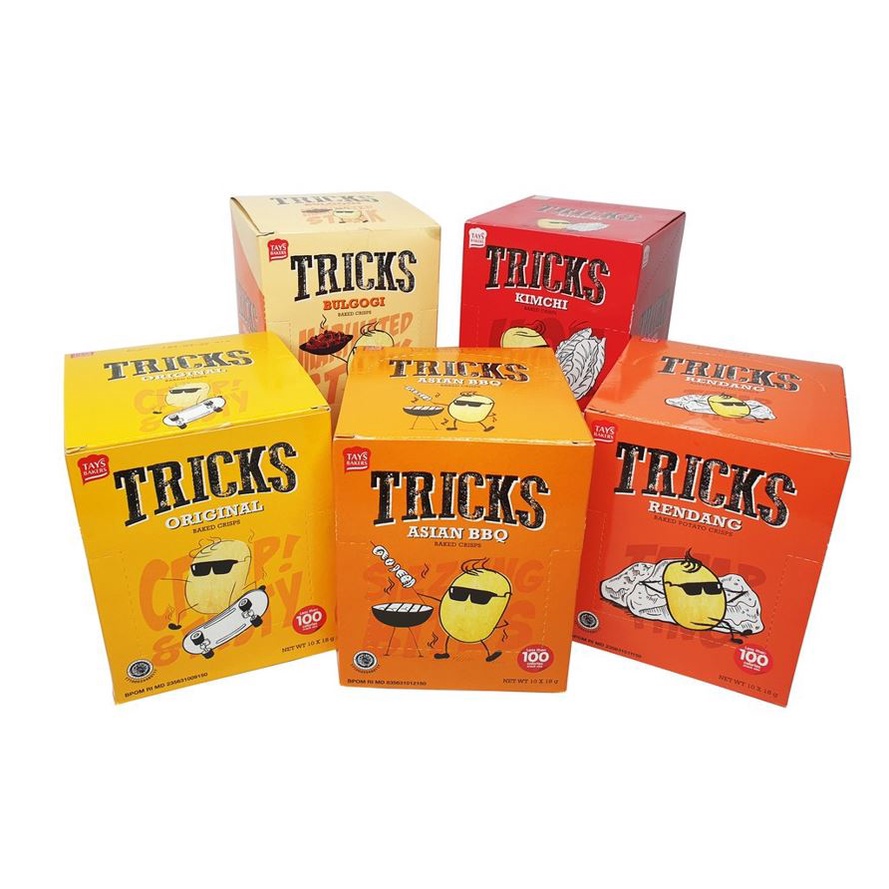 Tricks Biskuit Kentang Potato Baked Chips - Netto 10 pc x 12gr