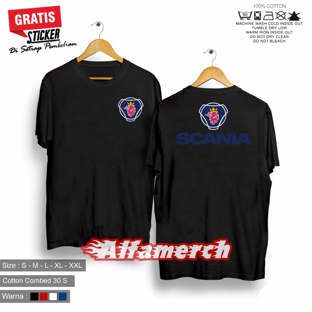 BERKUALITAS  Baju Kaos Distro SCANIA JET BUS BIS MANIA Kaos Pria Keren