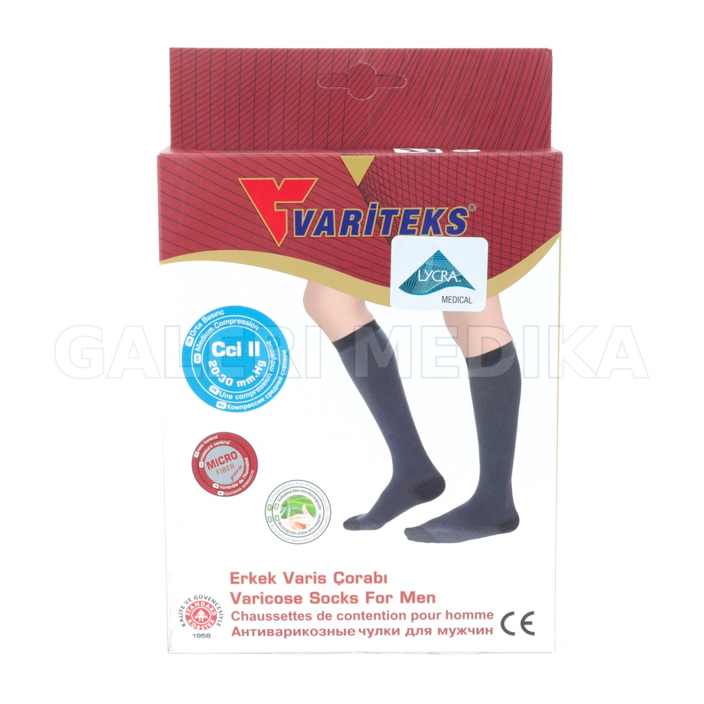 Stocking Varises Pria / Stoking Varises Variteks 920 - Kaus Kaki Stoking Pria / Kaos Kaki Varises Kompresi Menengah 20-30mmHg Kelas 2 / Medium Compression CCL 2