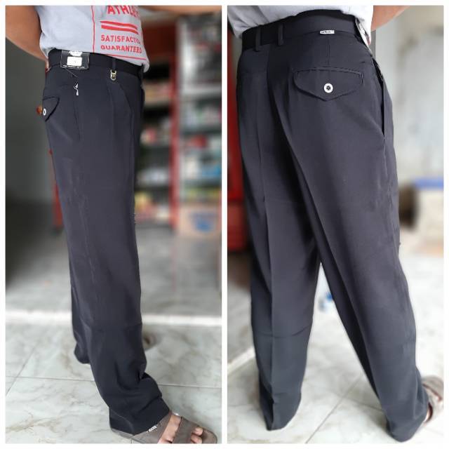 COD CELANA BAHAN REGULER KANTORAN WARNA HITAM SIZE 27 - 38