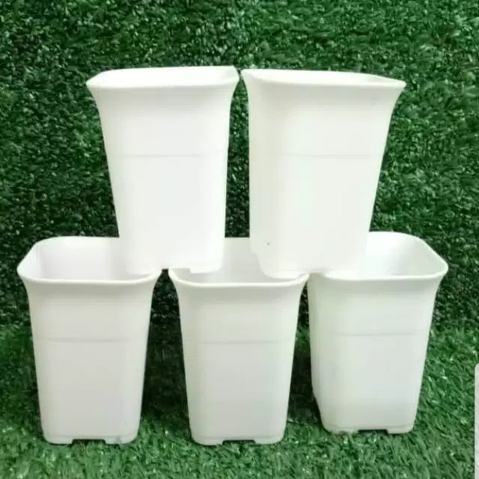 Pot Kecil Plastik - Putih Limited