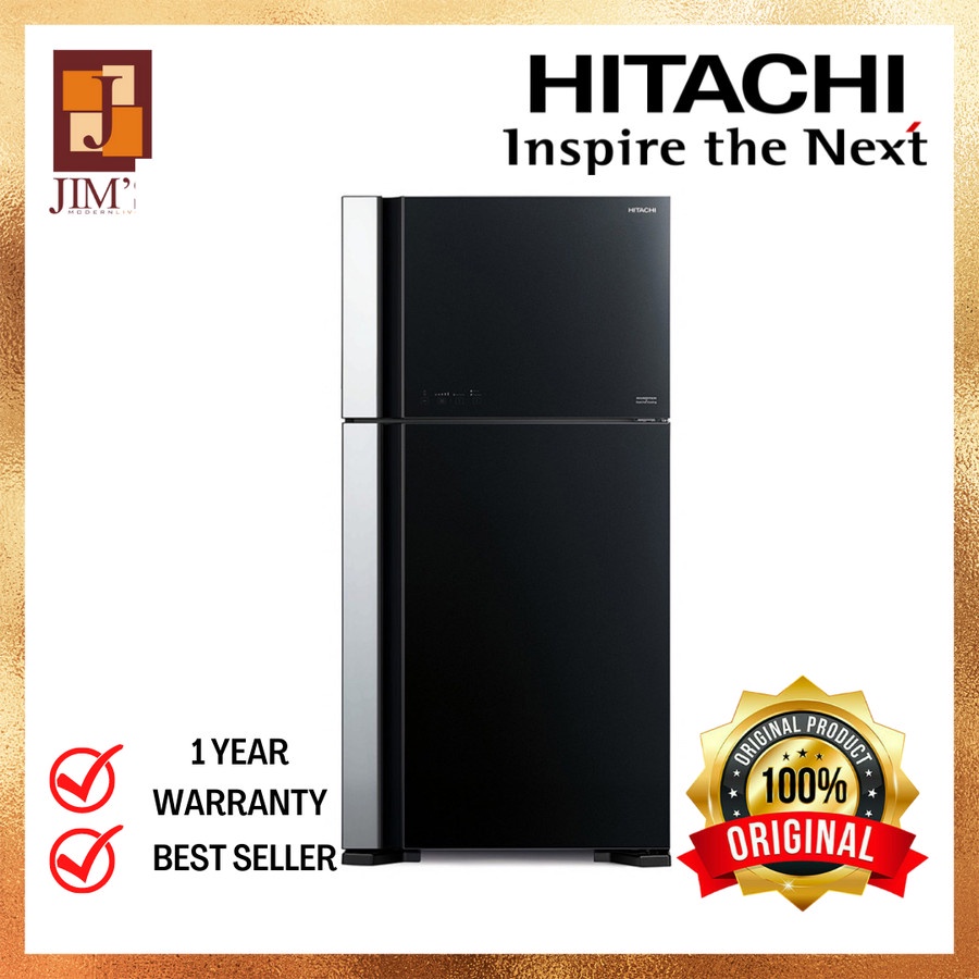 Hitachi Kulkas 2 Pintu R-VG61PGD7 GBK / RVG61PGD7GBK 510L