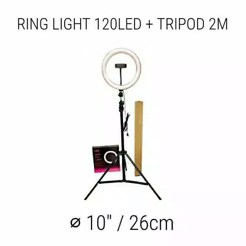 RINGLIGHT 26cm TRIPOD 2.1m TIKTOK