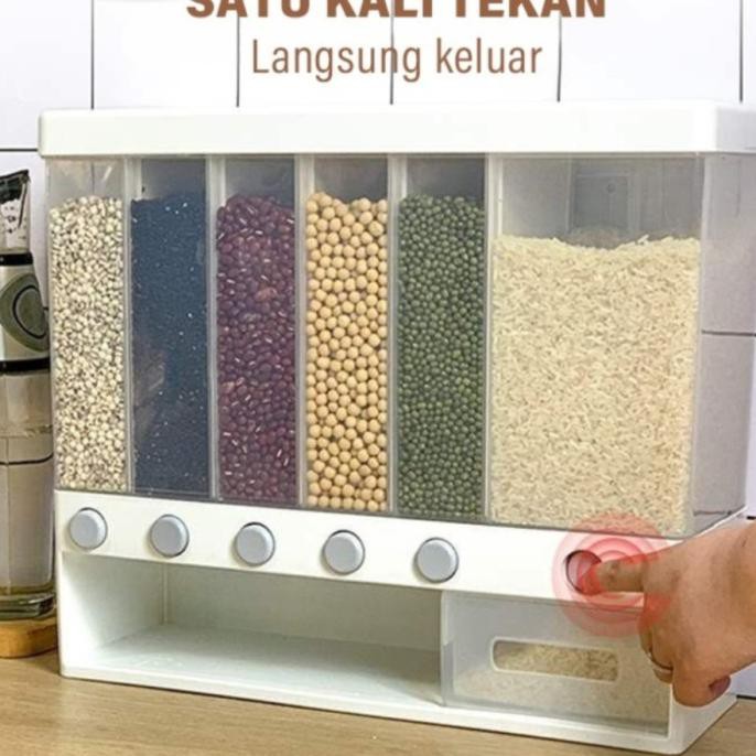 STORAGE JAR TEMPAT BERAS 10 KG dispenser Beras Snack Makanan Kering