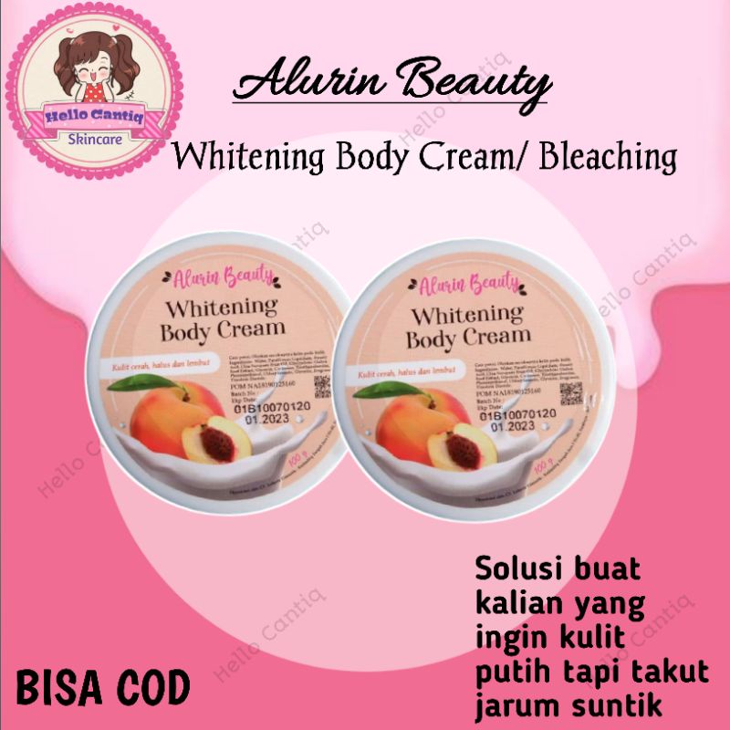 alurin whitening body cream bleacing pemutih badan tanpa suntik pemutih viral