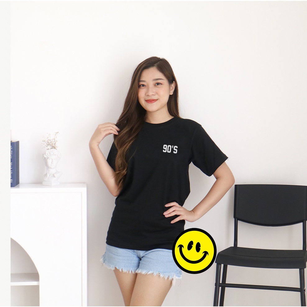 IvannaCollection Baju Kaos Pria Wanita Baju Kaos Couple Pasangan Kaos Korean Style 90's