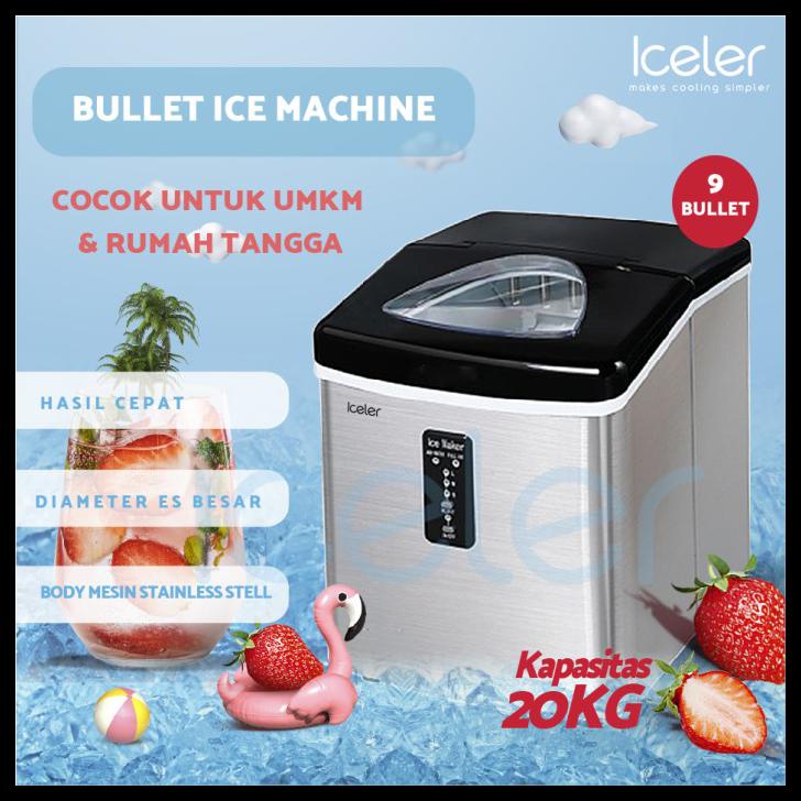 Mesin Es Stainless Steel Es Iceler Batu Kristal 20Kg/Hari