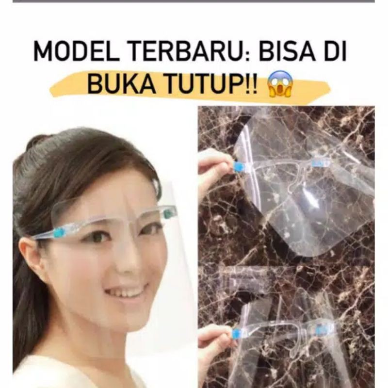 FACE SHIELD KACAMATA NAGITA PELINDUNG WAJAH APD BISA BUKA TUTUP