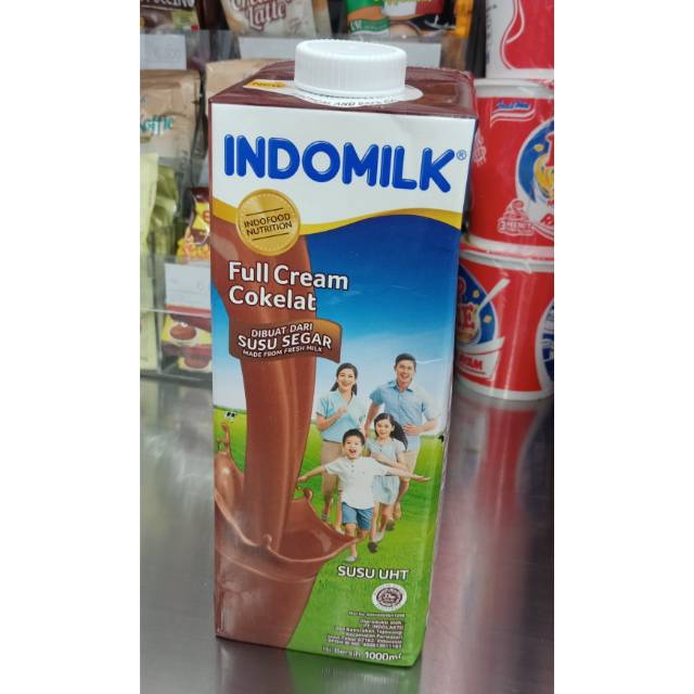 

Susu Indomilk full cream 1000ml. Rasa coklat