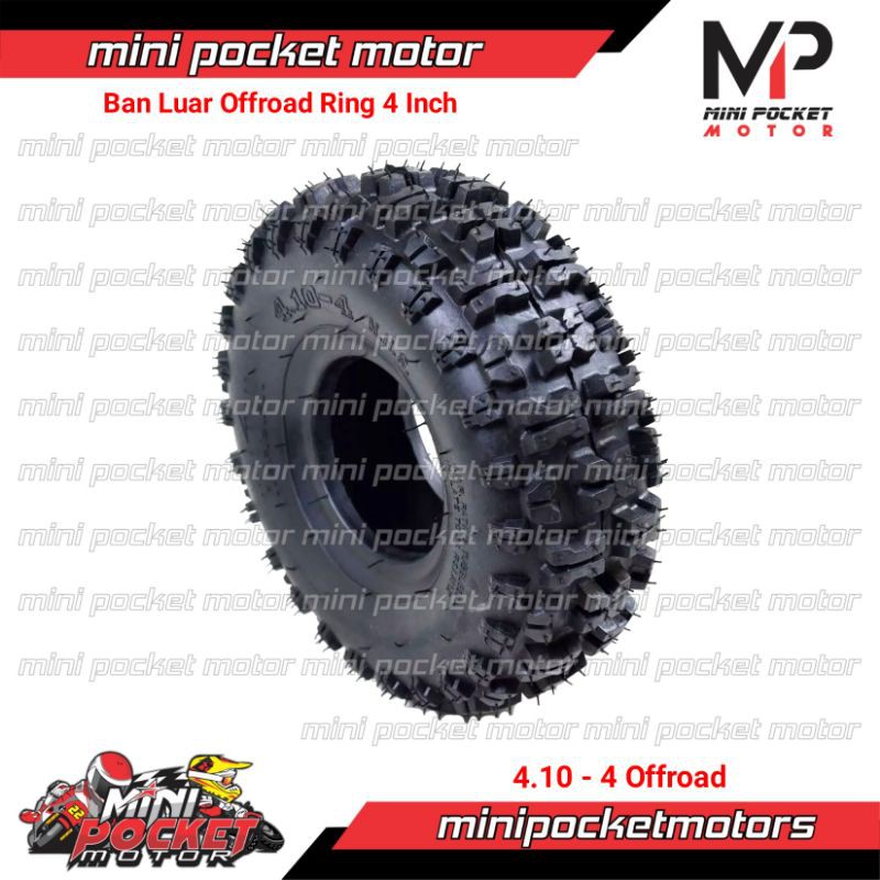 Ban Luar Ring 4 ukuran 4.10-4 Ban ATV Ring 4 Offroad Ban Mini ATV 4.10-4