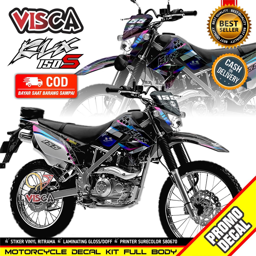 Stiker Klx 150 S Decal Klx Stiker Klx Decal Klx Hologram decal klx s 150 lama Decal Klx 150 S Fullbo