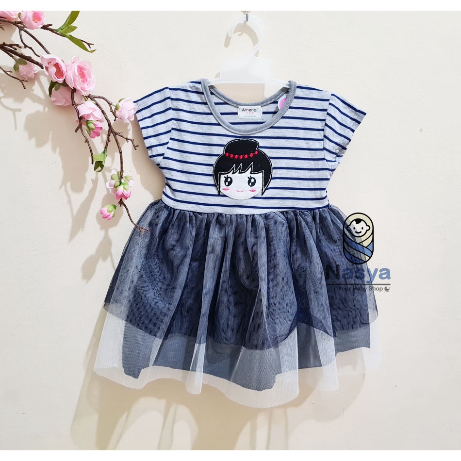 [MK-010] Dress Tutu Bayi Amena / Fashion Baby Girl (0 - 12 bulan)