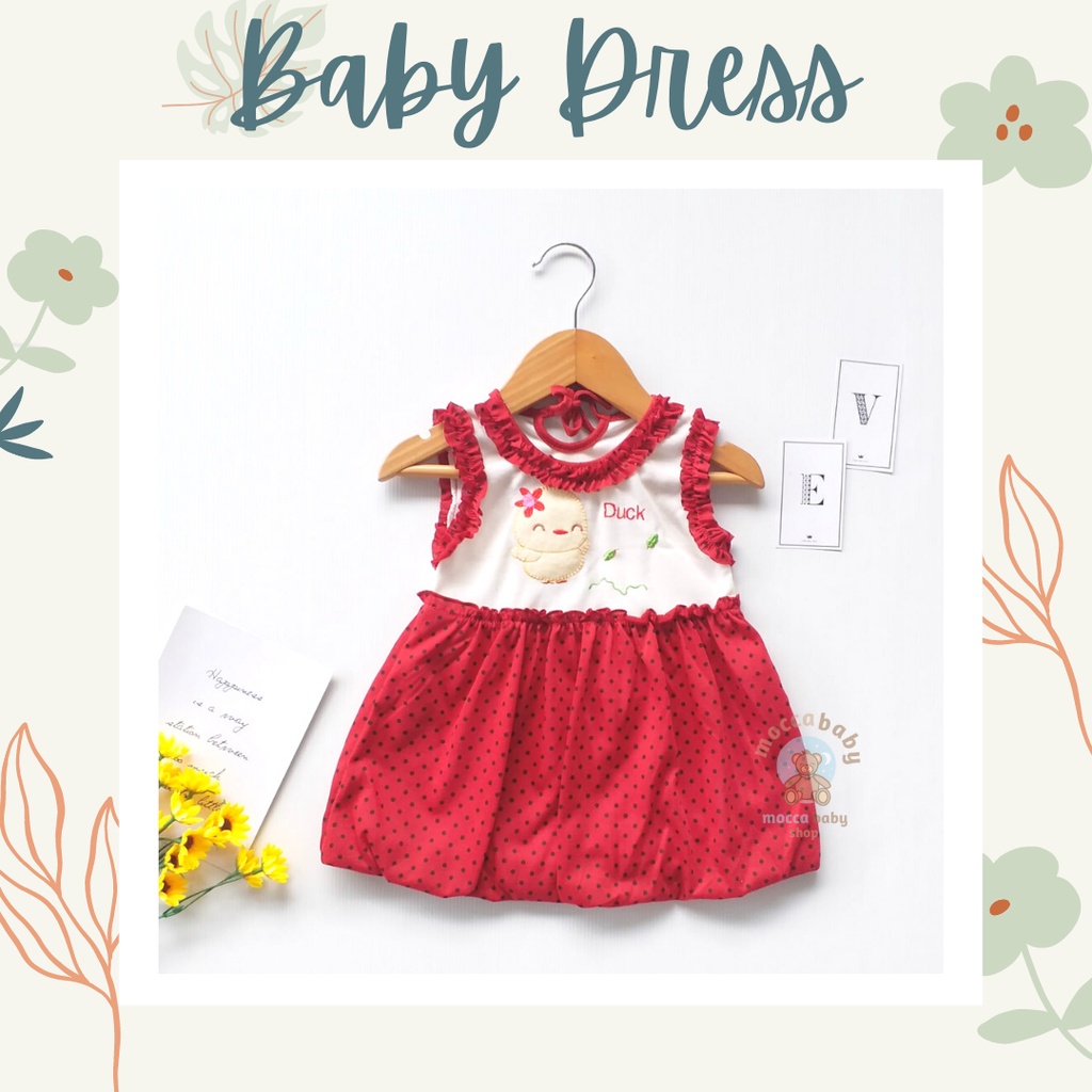 MBSS - QIU2 SPRINGS DUCK Baju Rok Bayi Perempuan cewek Atasan Kaos baju dress Pakaian Bayi lucu