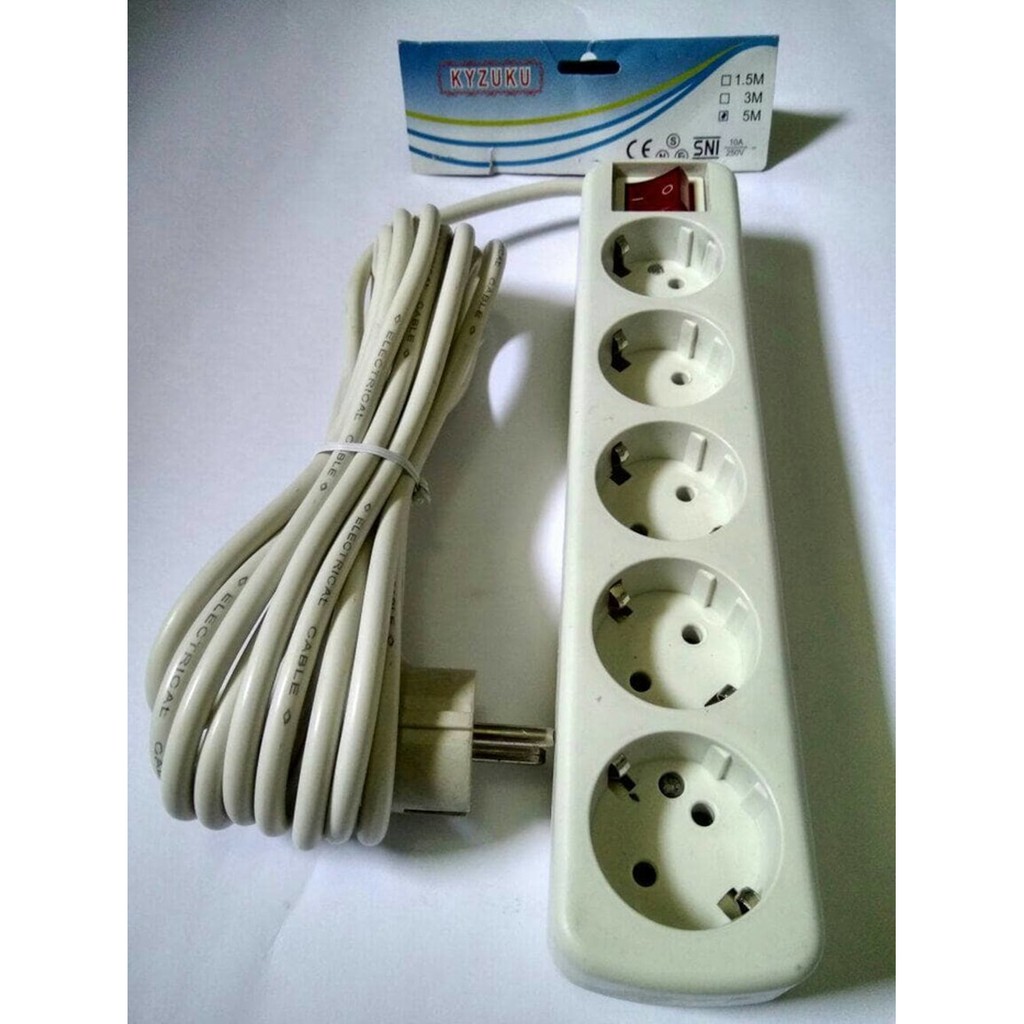 Stop Kontak 5 Lubang Panjang 5 Meter 5 Colokan Stop Kontak Listrik