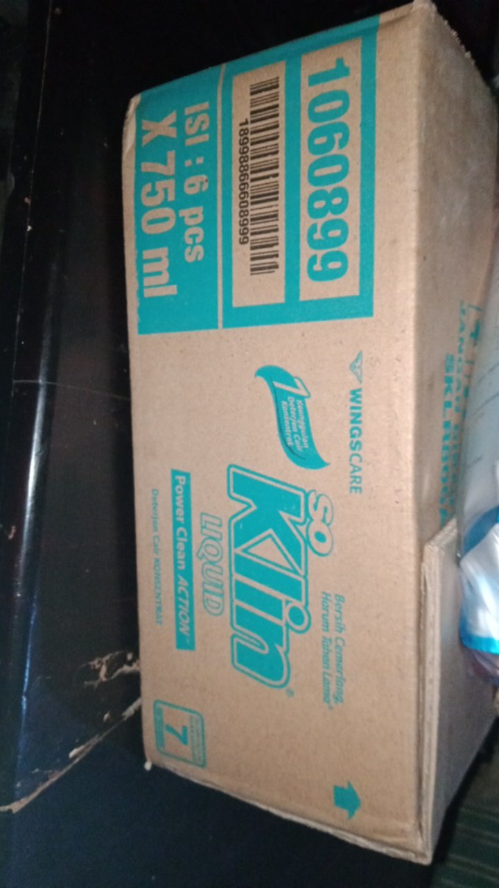 So Klin Liquid Detergent (antibac) Pouch 750ml X6 (1 Box)