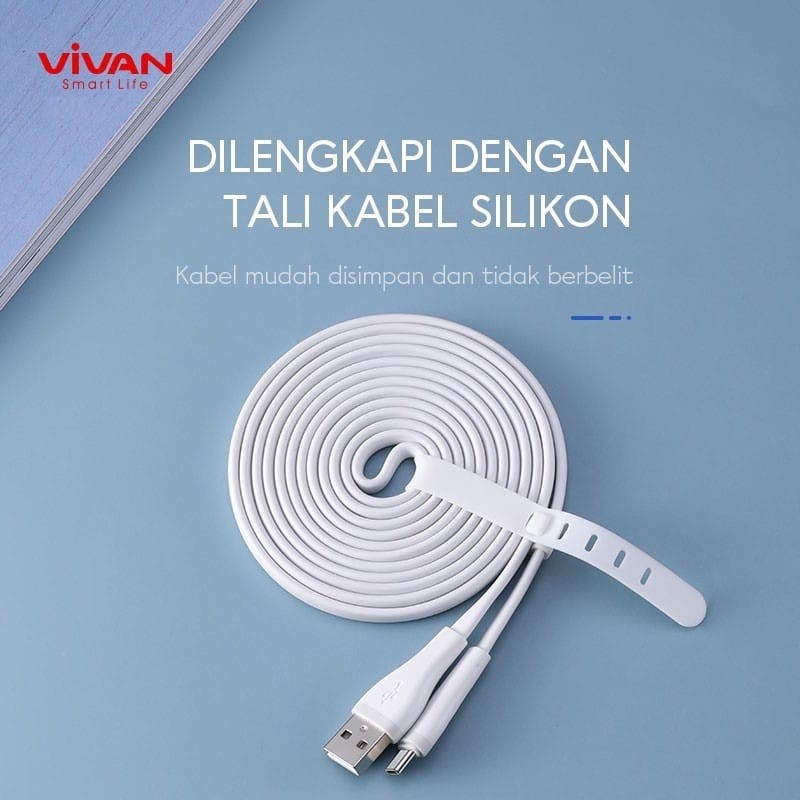 A_  Kabel Data VIVAN SC100S/SC200S Type C Data Cable Quick Charge 3A 1M/2M