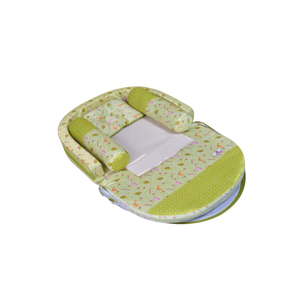 Cintaka Kasur Bayi Lipat Oval Bumper Seri Dino + Kelambu Print TCK2442-2