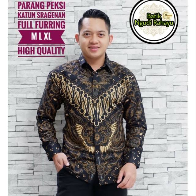 Batik Lengan Panjang PARANG PEKSI Kemeja Batik Pria Motif Elegan