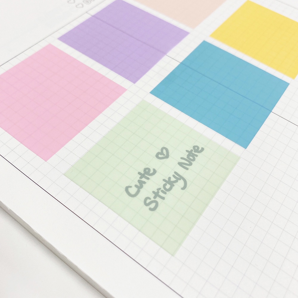 Winzige Transparent Sticky Notes transparan Memo Sticky Note Plastik Stiker Label Anti Air To Do List Untuk Kantor Sekolah-3
