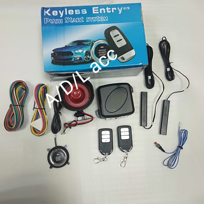 PAKET ENGINE STARTER + alarm alaram mobil model remote KUNCI HONDA all new crv UNIVERSAL