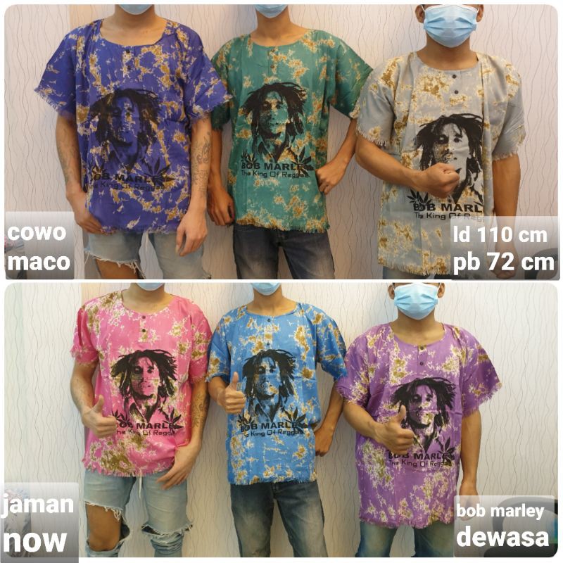 promo murah !!! katun bob marley dewasa XL macho