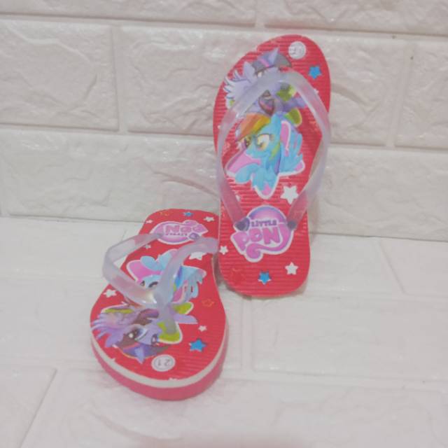 Sandal jepit kuda poni unicorn anak