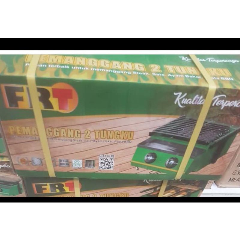 Kompor Panggang Sosis Seafood frt  2 Tungku + Kaca Pengaman/Kompor Grill Pemanggang SOSIS BBQ SATE