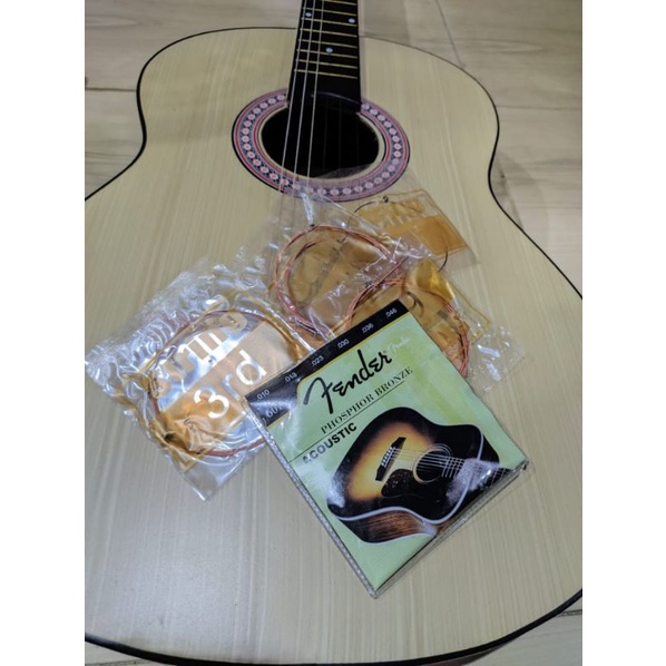 Senar Gitar Akustik Fender 1set new 1sampai6