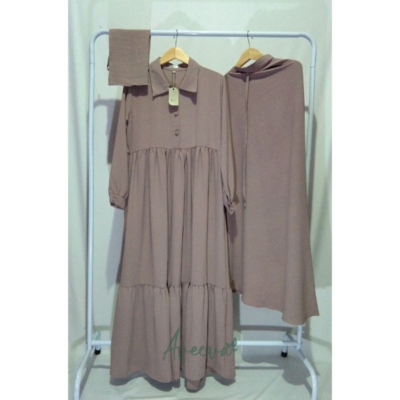 aula set gamis syari khimar nonpet bergo cadar tali niqab gamis muslimah gamis syari dress jilbab sy