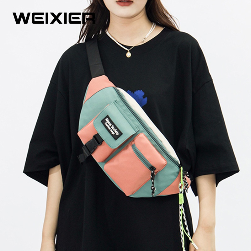 WEIXIER Y9574 Tas Selempang Wanita Waistbag Kanvas WK-SBY