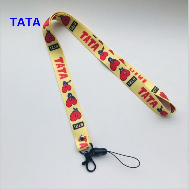 Gantungan Kunci Desain Kpop BTS bt21 dengan Strap Handphone