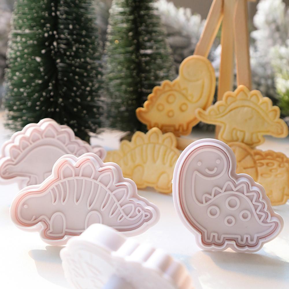 Suyo 4Pcs / Set Cetakan Biskuit / Kue Bentuk Binatang Bahan Plastik