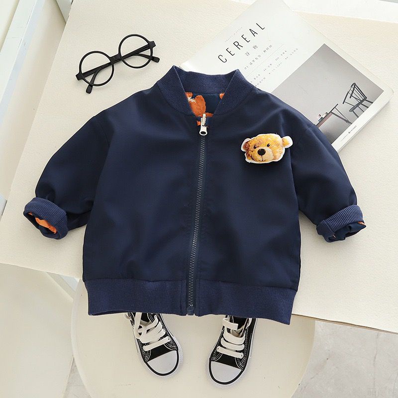 [COD] jaket 2in1 keren kekinian untuk anak laki laki usia 0-4 tahun motif BERUANG import premium/ brownieground