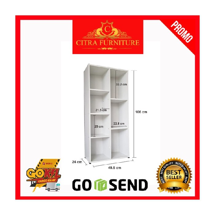 Lemari loker  buku 7 Rak kantor dokumen Rak Diskon kayu serbaguna Jual