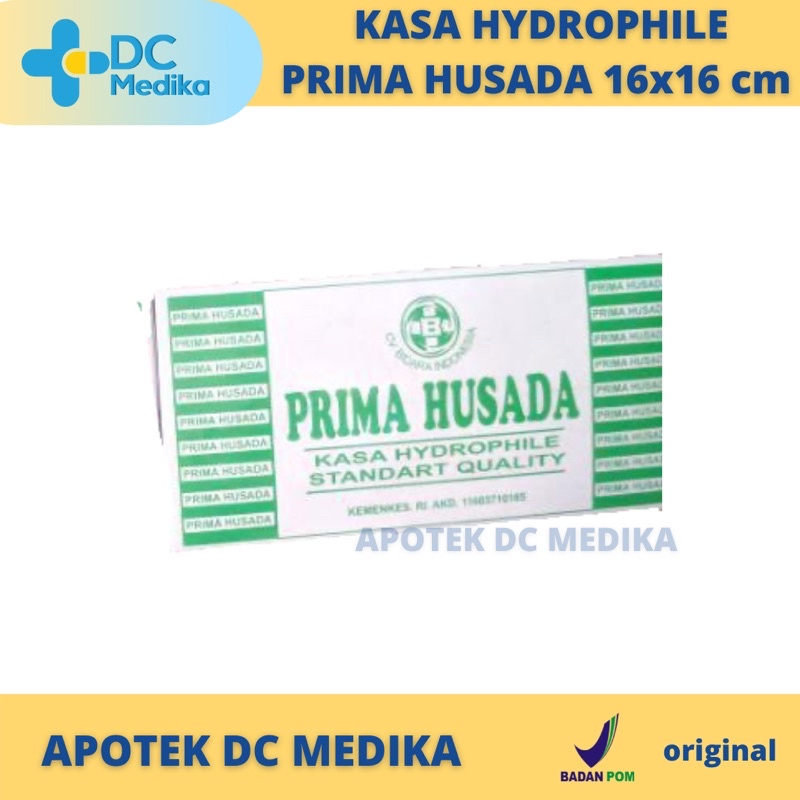 Kasa Steril / 10 Lembar / 12 Lembar / 16x16 cm/ Prima Husada / Arsenio / Medline / Hidrofil / Kassa / Luka / Pembalut / Kotak / Hydrophile / Verband / Perban / Tali Pusar