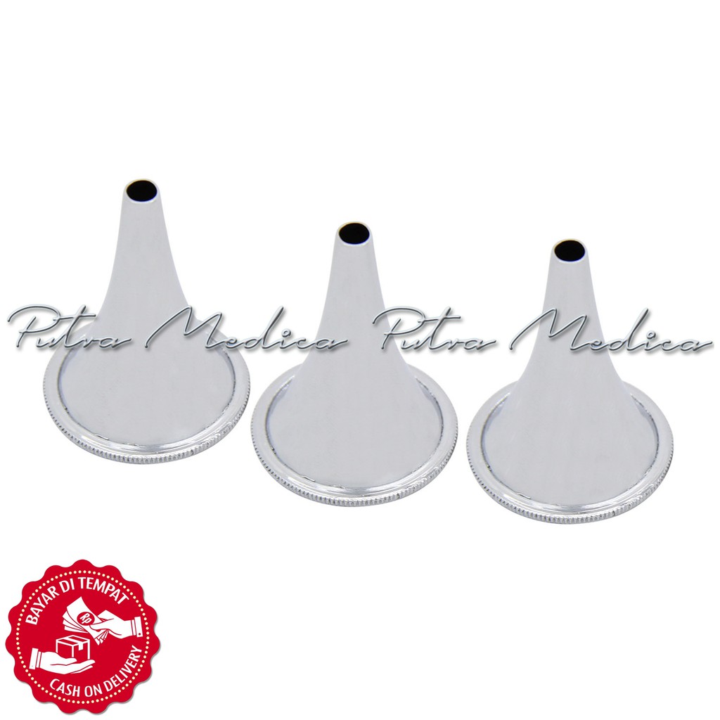 Jual Speculum Telinga Stainless 3 Ukuran / Corong Pemeriksaan Telinga
