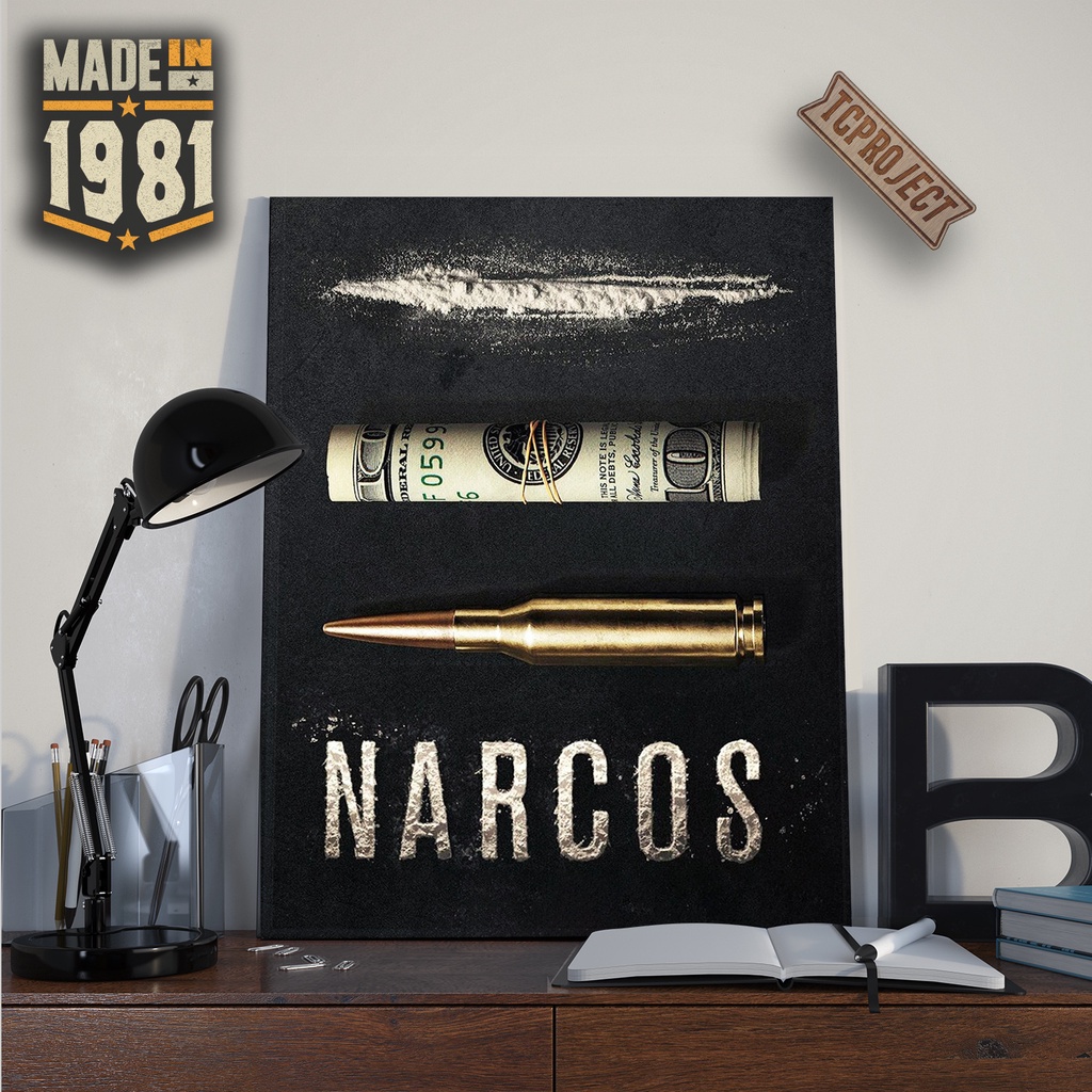 Poster marcos Pablo escobar poster kayu hiasan dinding