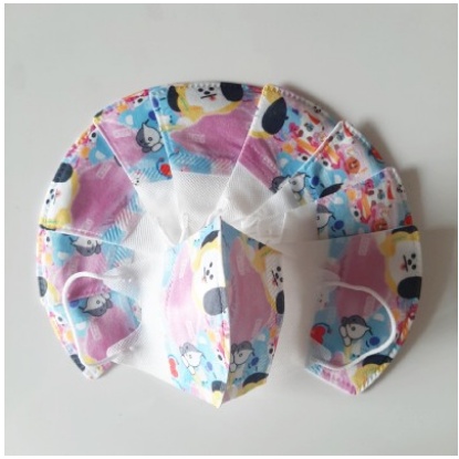 Masker Duckbill BT21 | Masker Duckbill Anak | Masker Import 3ply 1 box