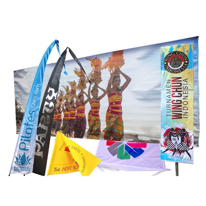 Cetak Kain Satin umbul-umbul / bendera
