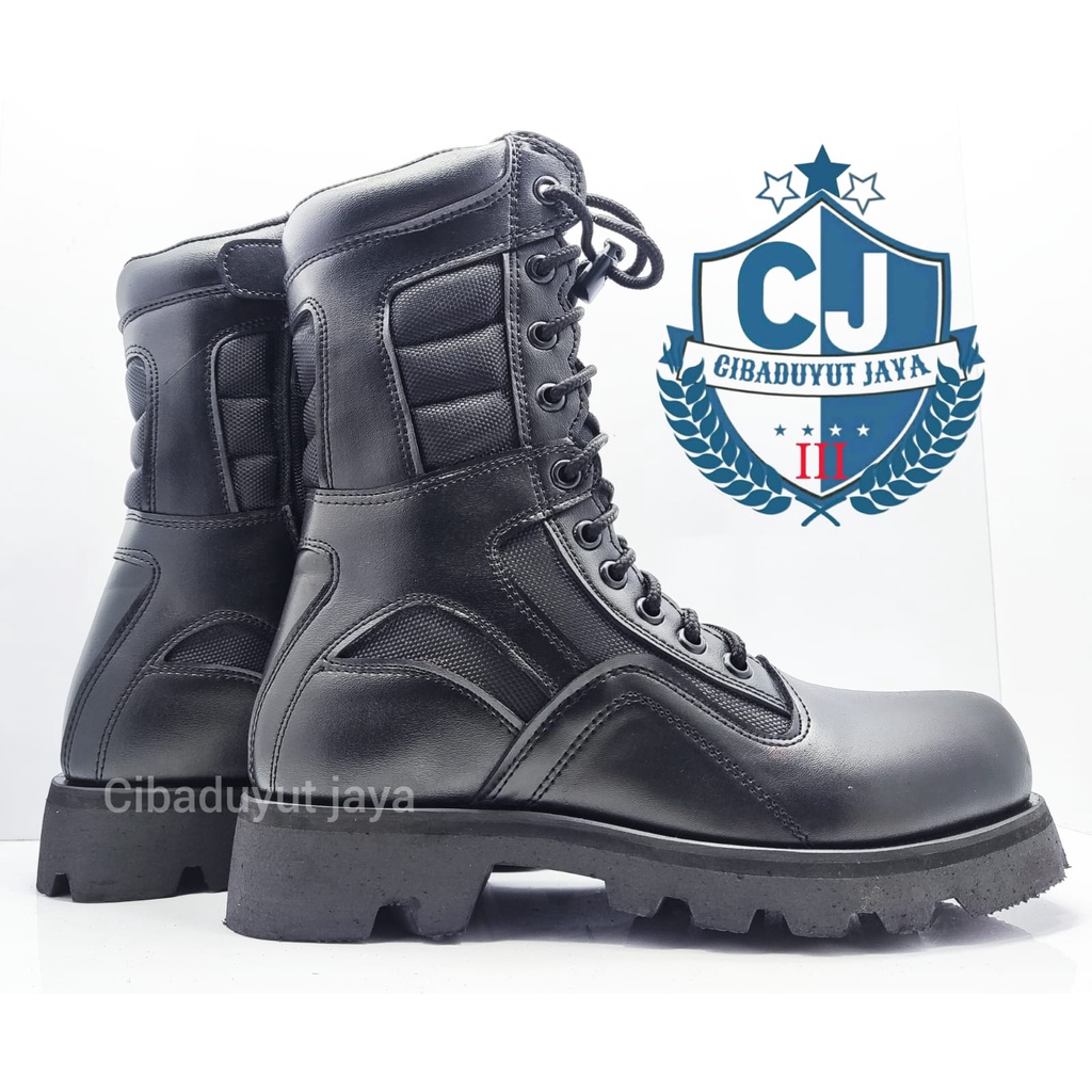 SEPATU PDL TNI POLRI OUTSOLE RADIAL NINJA KOMANDO HITAM DOFF KOMBINASI KANVAS CORDURA TERLARIS!