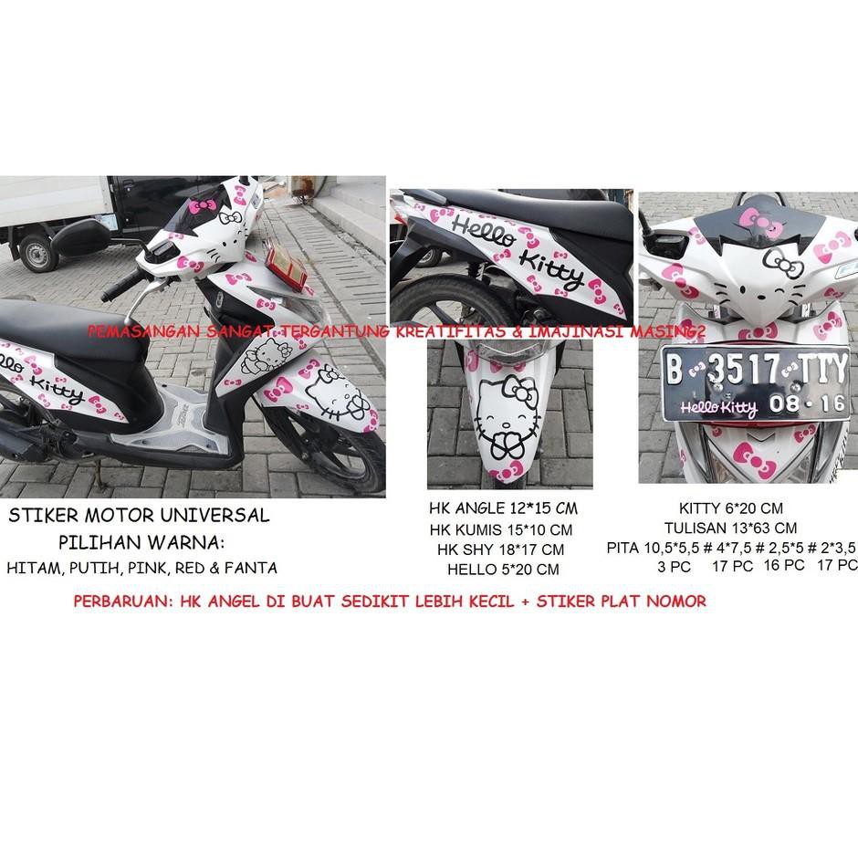 NL9 Stiker Motor Hello Kitty Stiker Motor Universal Shopee