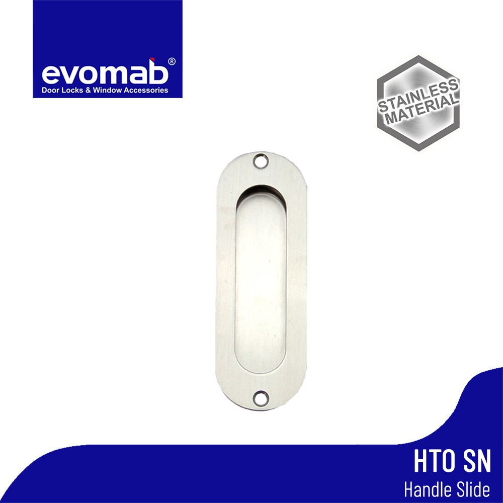 evomab Handle Tanam / Handle Geser Oval Stainless Pintu Sliding HTO
