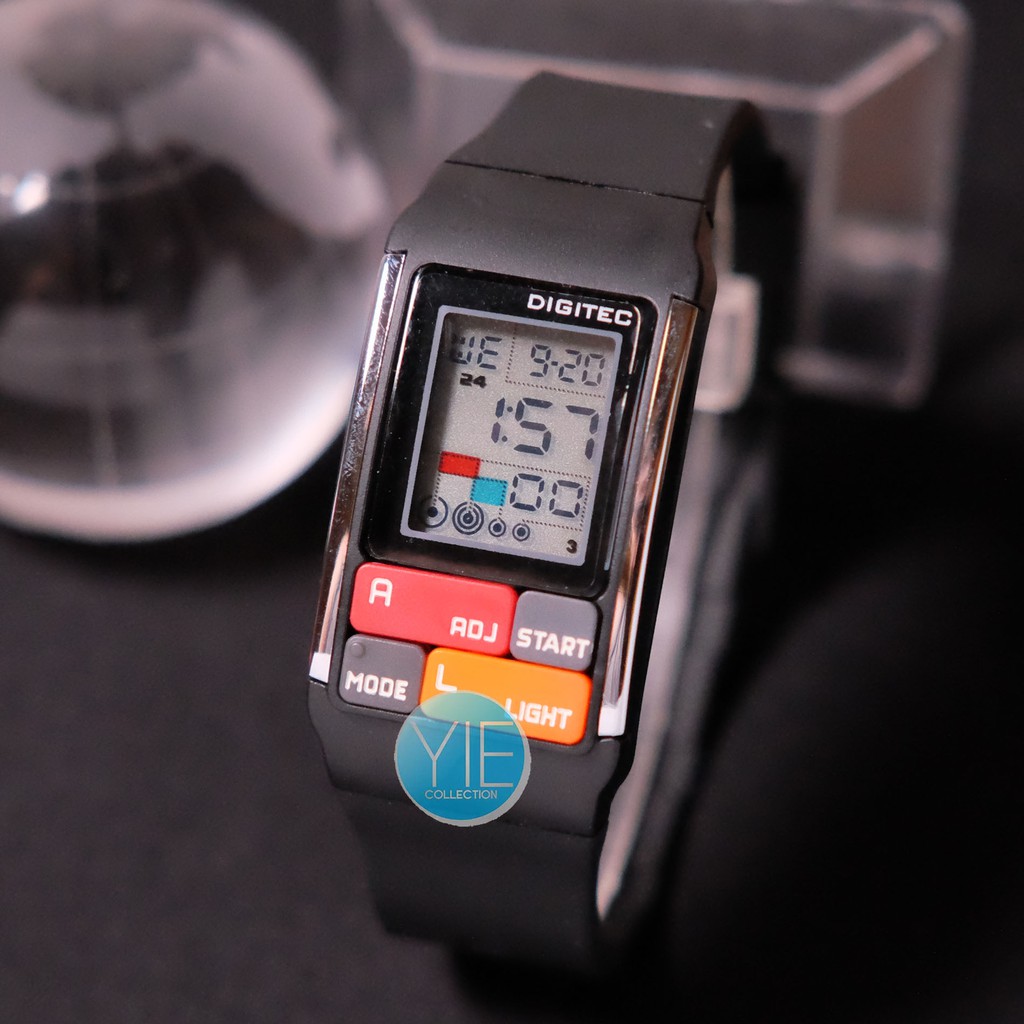 Jam Tangan Wanita Fashion Unik Digitec DG 3005 T Karet Anti Air Original - Hitam